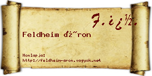 Feldheim Áron névjegykártya